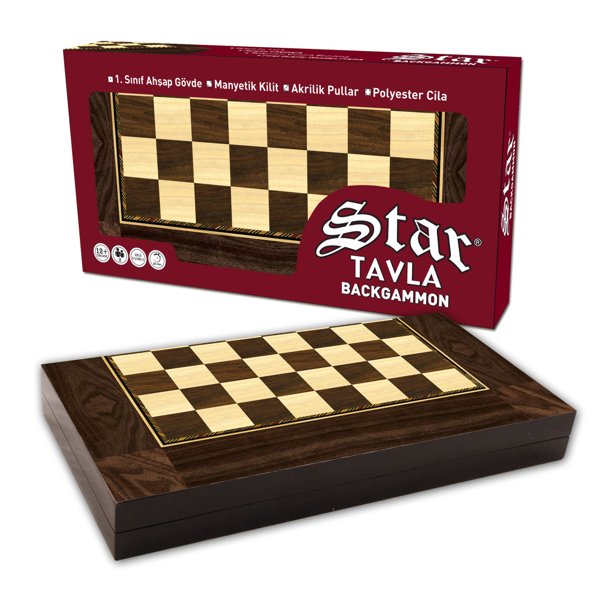 Star Polyester Tavla Ceviz